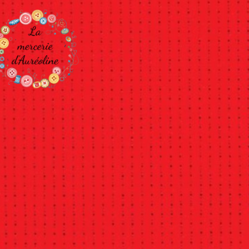 Toile à broder  aïda rouge - 5.5