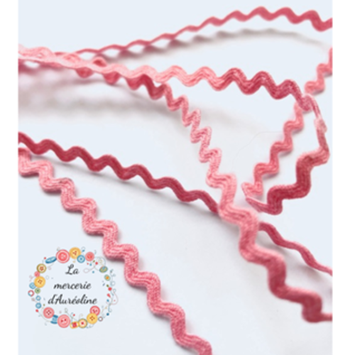 Ruban croquet  rose clair  - 3mm