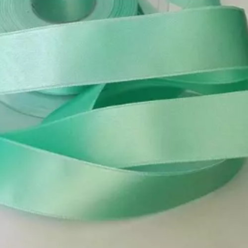 Ruban satin double face vert printemps - 10mm