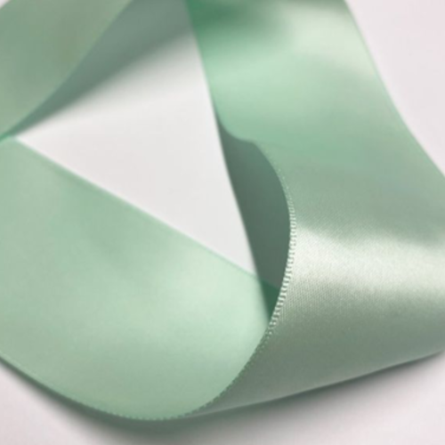 Ruban satin double face vert d'eau - 15mm