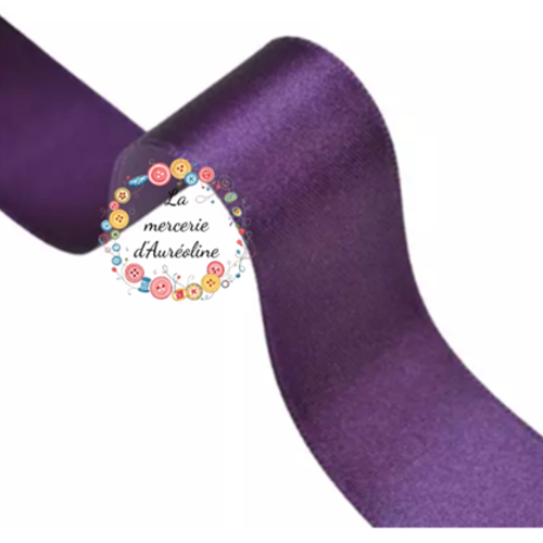 1,8m de ruban satin violet - 25mm