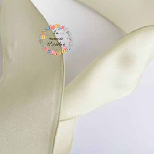 Ruban taffetas ivoire - 40mm