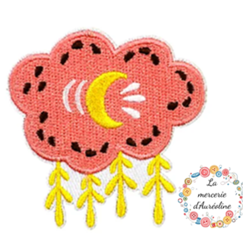 Patch "nuage-lune" rose