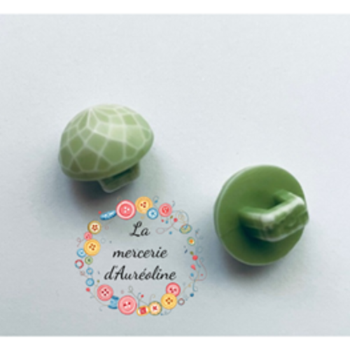 5 x bouton à pied vert jade