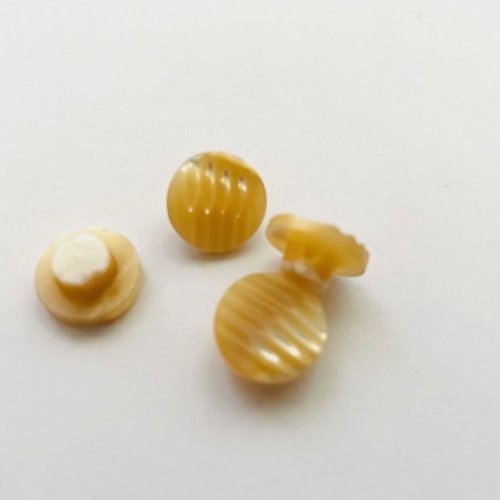 3 x bouton à pied  beige clair  - 10mm