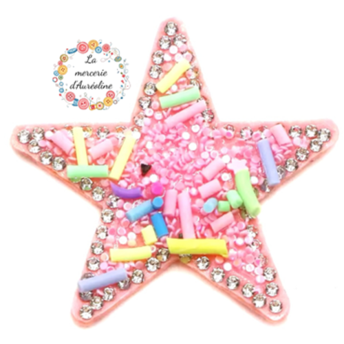 Etoile rose à bonbons à coudre