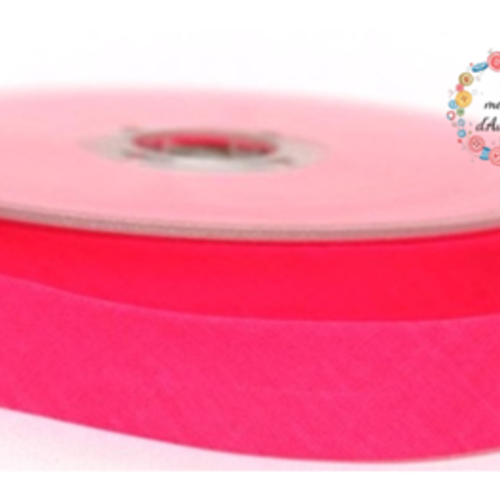 200cm de biais rose fluo  - 20mm