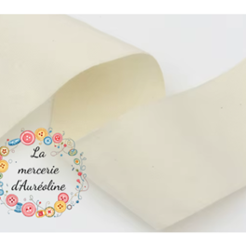Ruban de coton écru - 50mm