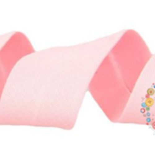 Biais en coton rose tutu - 2cm