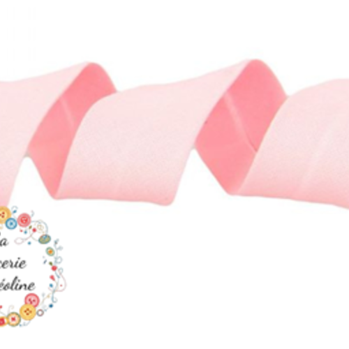 Biais en coton rose tutu - 2cm