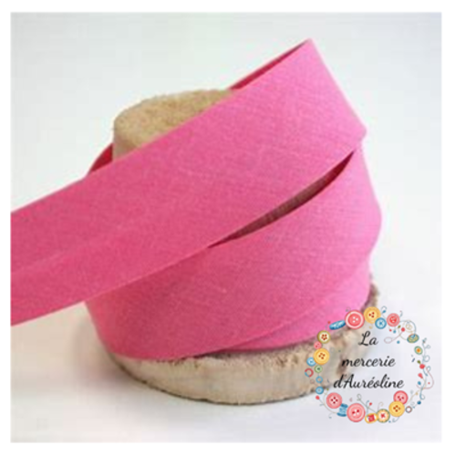 Biais en coton rose foncé - 2cm