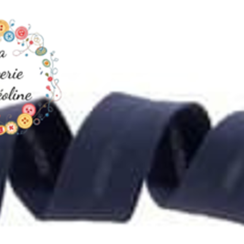 Biais en coton bleu marine  - 2cm
