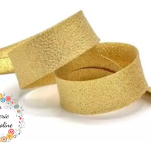 Biais lamé doré -  2cm