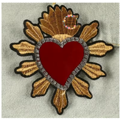 Patch ex-voto rouge et or