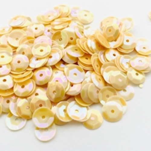 18g de sequins cup champagne opaque - 6mm