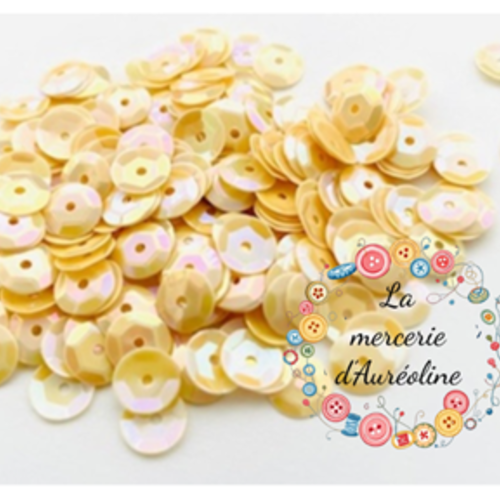 18g de sequins cup champagne opaque - 6mm