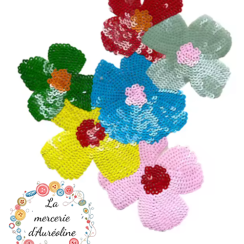 Patch à coudre "fleurs étincelantes"