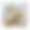 Bouton rond en nacre blanc x 2 - 15mm