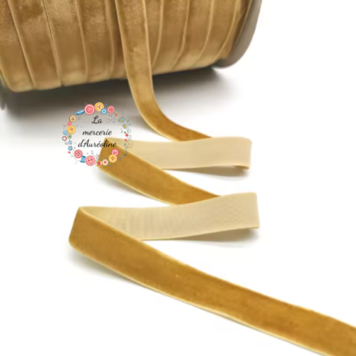 Ruban de velours champagne
