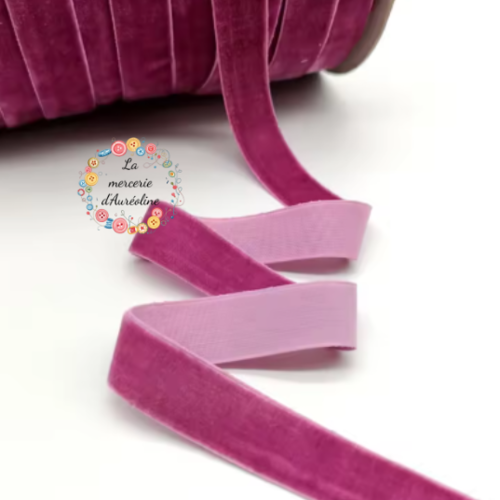 Ruban de velours violet byzantin -  6mm