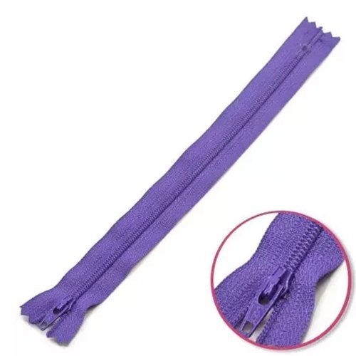 Fermeture éclair non séparable - lilas - 25cm