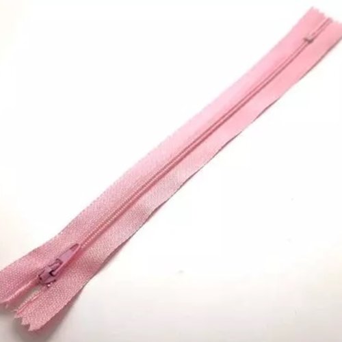 Fermeture éclair non séparable - rose  - 25cm