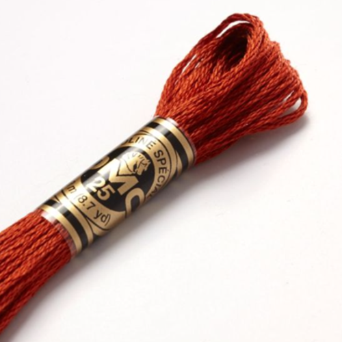 Fil à broder main dmc n°919 - rouge tomette