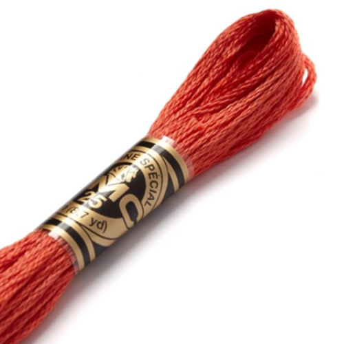 Fil à broder main dmc n°350 - rouge vermillon