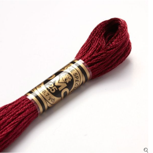 Fil à broder main dmc n°814 - rouge vin