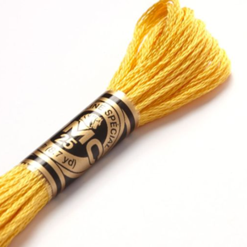 Fil à broder main dmc n°725 - jaune bouton d'or