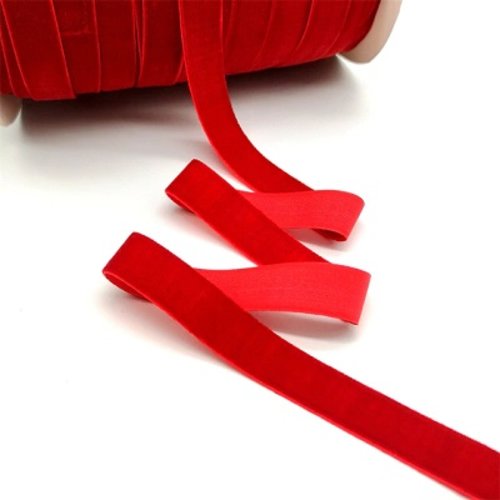 Ruban de velours rouge -  6mm
