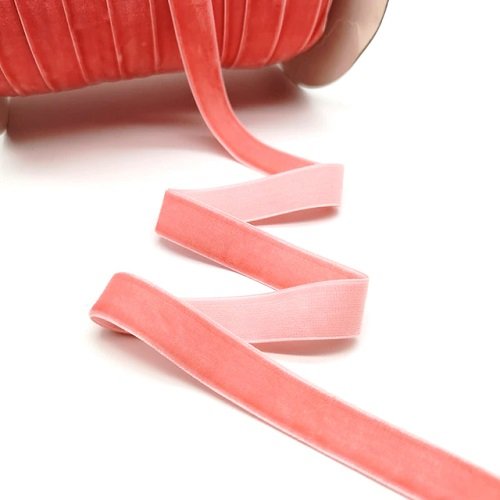 Ruban de velours rose indien -  6mm