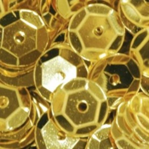 35g de paillettes sequins cup doré  - 5mm