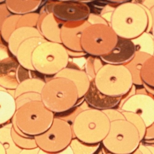12g de sequins plat cuivre  - 6mm