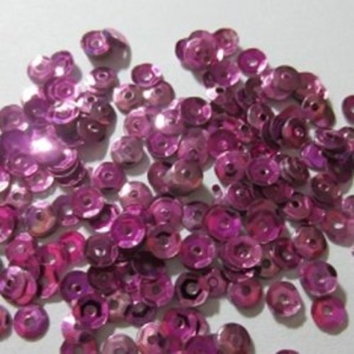 35g de sequins cup violet/rose - 6mm