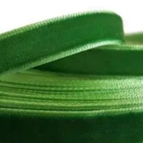 Ruban de velours vert noël  -  10mm