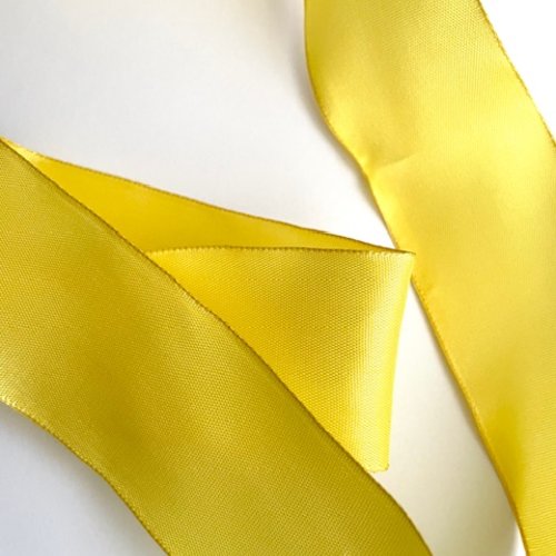 Ruban taffetas jaune - 40mm