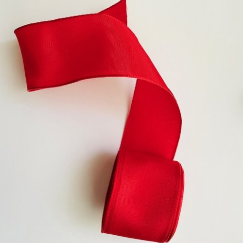 Ruban taffetas rouge - 40mm