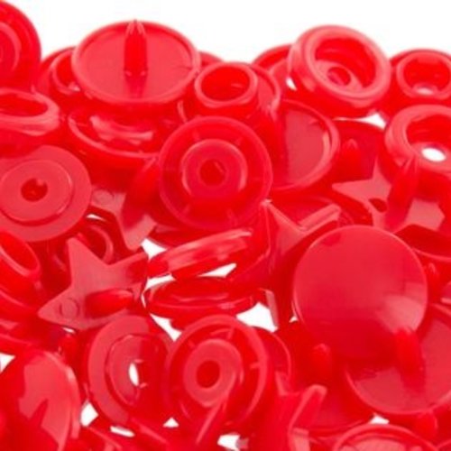 Bouton pression etoile rouge - 12,4mm  x10