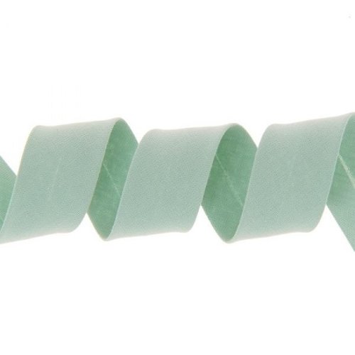 Biais en coton vert cyan - 2cm