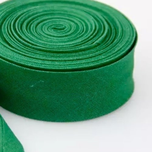Biais en coton vert chlorophylle - 2cm