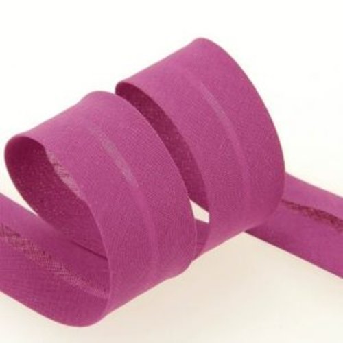 Biais en coton uni violet  pourpre - 2cm