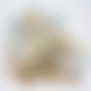 Bouton rond en nacre blanc x 2 - 15mm