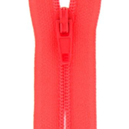 Fermeture éclair non séparable - rose fluo