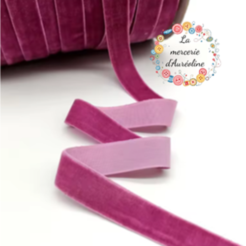 Ruban de velours violet byzantin -  6mm