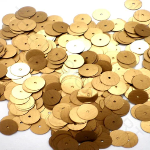 14g de sequins plat mordoré  - 6mm