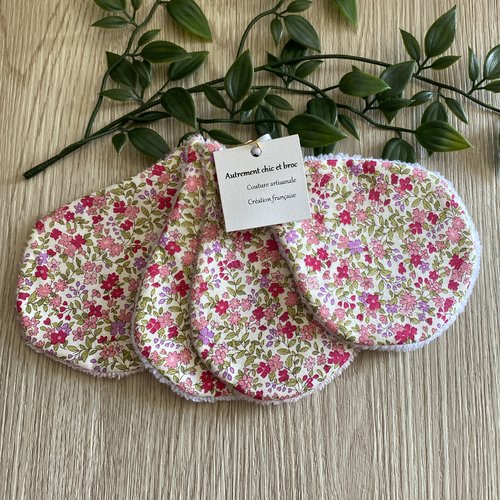 Lingettes "goutte d'eau rose vintage"