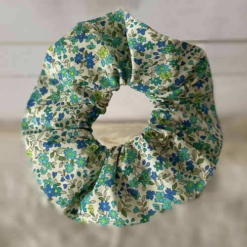 Chouchou liberty vert vintage