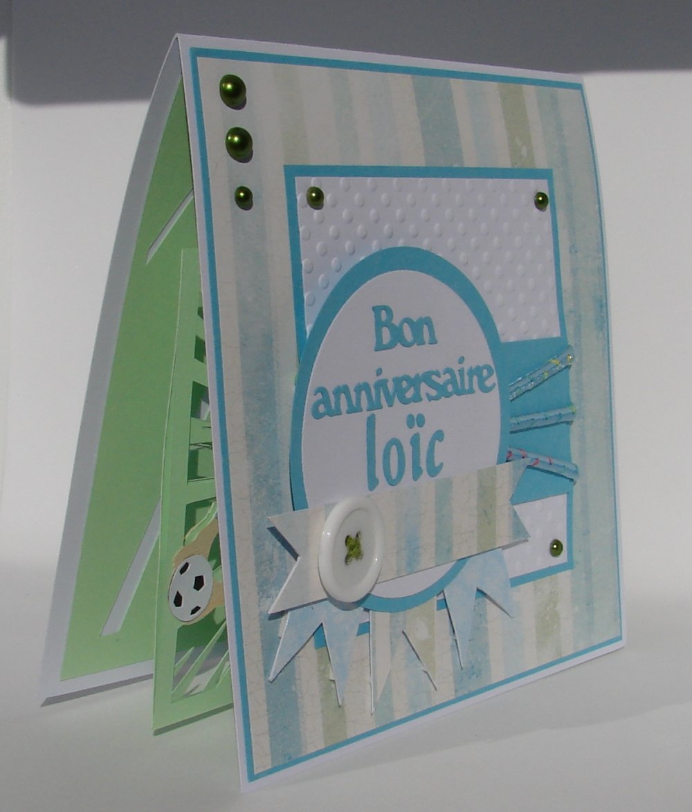 Carte Personnalisee Kirigami Joueur Foot Bon Anniversaire Loic Un Grand Marche