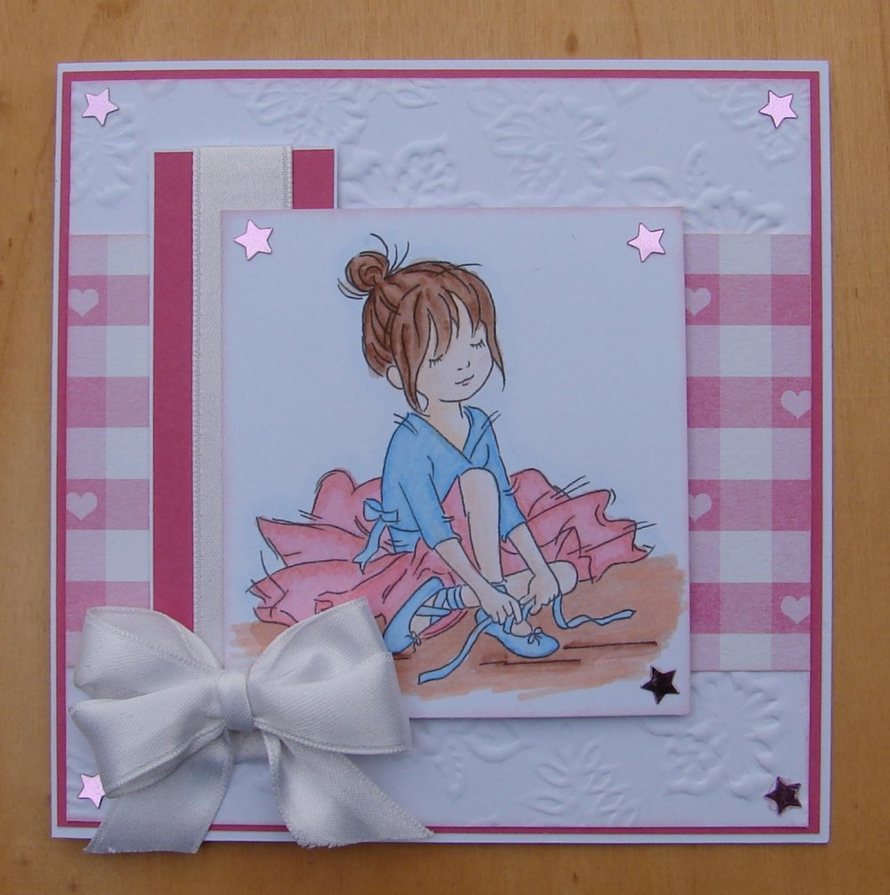 Carte Anniversaire Fillette Petite Danseuse Rose Et Blanche Un Grand Marche